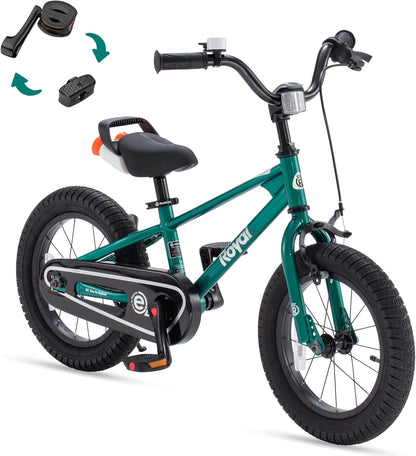 EZ & Freestyle Kids Bike - 2-in-1 Pedal Balance Training Bicycle for Toddlers to Big Kids (12-18 Inch)