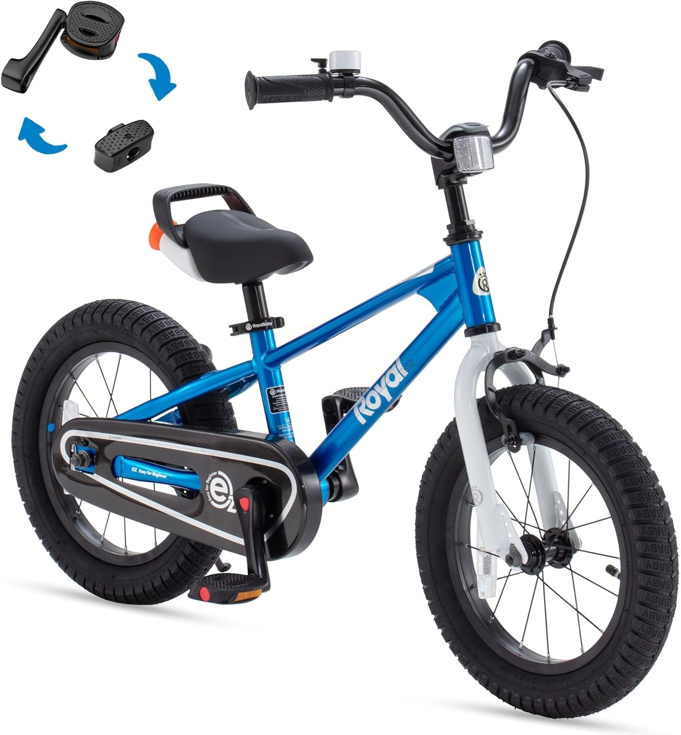 EZ & Freestyle Kids Bike - 2-in-1 Pedal Balance Training Bicycle for Toddlers to Big Kids (12-18 Inch)