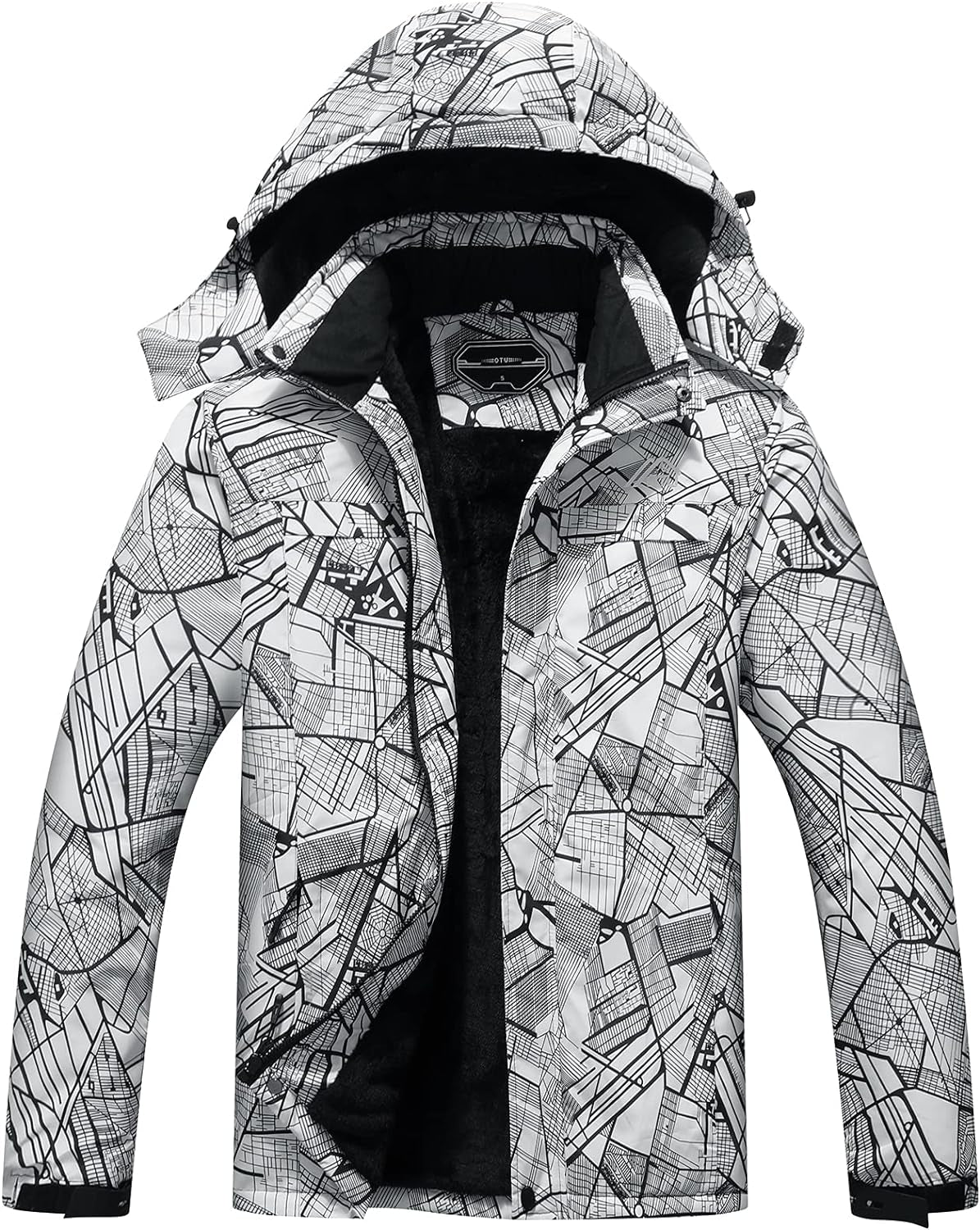 Men'S Waterproof Ski Jacket Snowboarding Windbreaker Warm Winter Hooded Mountain Snow Coat