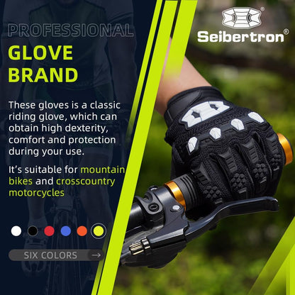 Unisex Full Finger Touch Recognition Gloves for BMX, MX, ATV, MTB, and Motocross - Perfect for Off-Road and Road Racing!