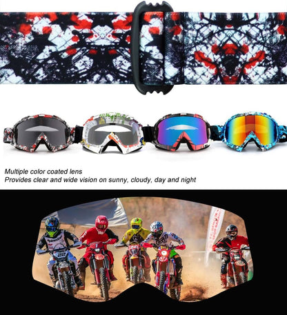 UV400 Dirt Bike & ATV Goggles - Windproof, Dustproof Motorcycle Goggles for Men, Women & Youth - Perfect for Motocross Riding!