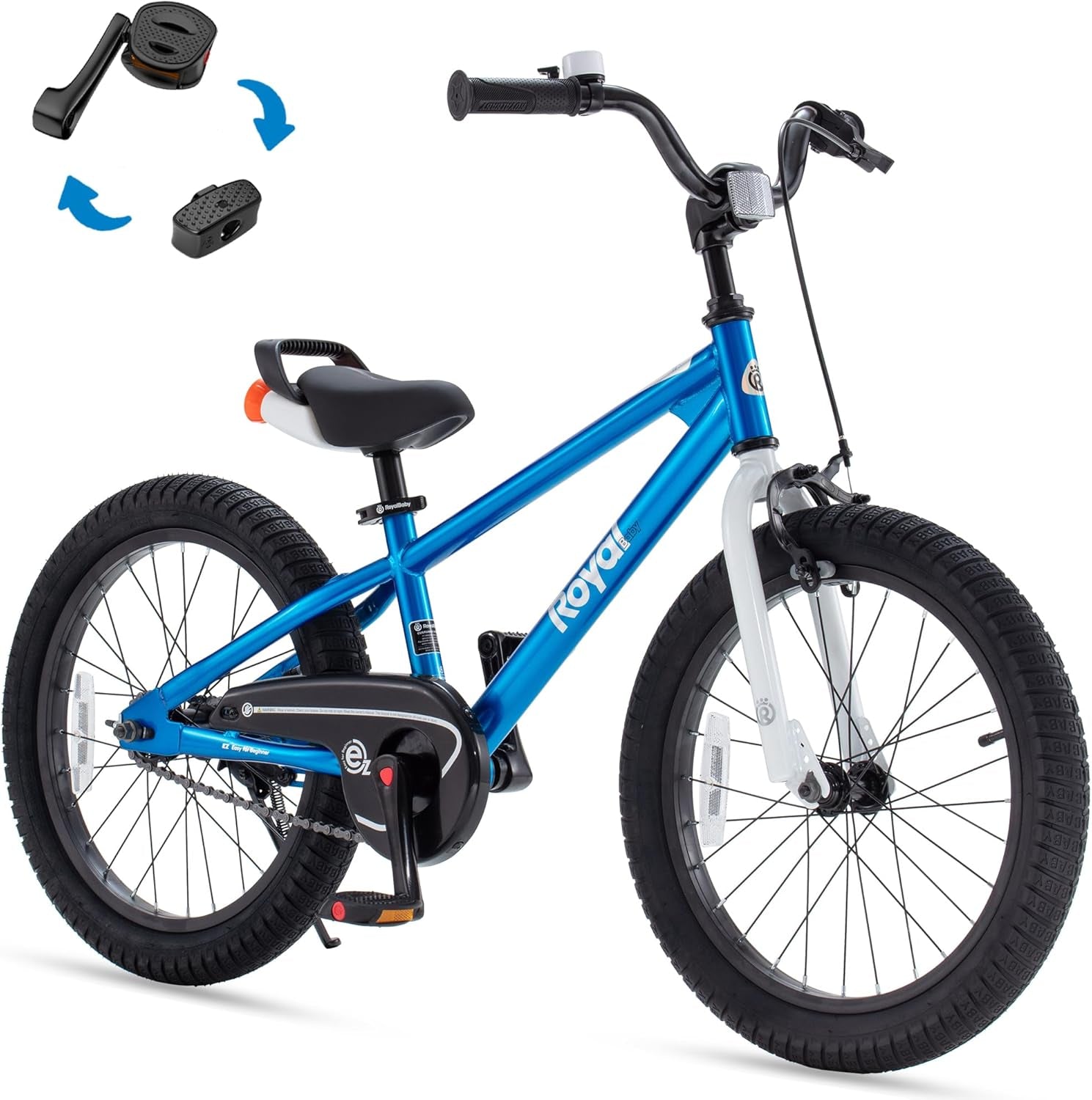 EZ & Freestyle Kids Bike - 2-in-1 Pedal Balance Training Bicycle for Toddlers to Big Kids (12-18 Inch)