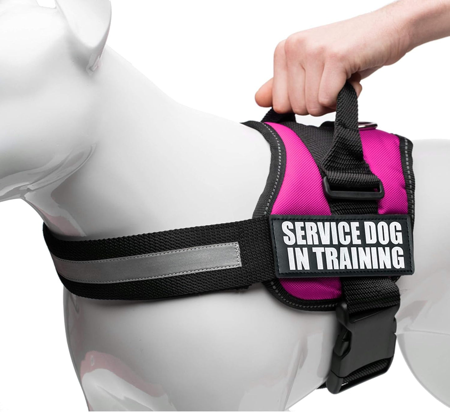 Premium Service Dog Vest Harness - Adjustable Sizes XXS to XXL, Reflective Patch, Comfortable Mesh Design with Handle