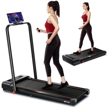 RHYTHM FUN Portable Under Desk Walking Pad Treadmill - Quiet, Remote Control, 3 LED Display, Perfect for Home & Office (5 Year Warranty)