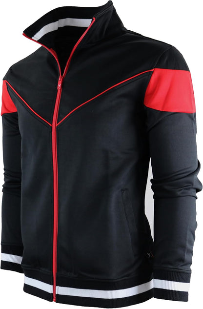 Premium Urban Hip Hop Track Jacket for Men - Slim Fit Sportswear with Stylish Side Taping