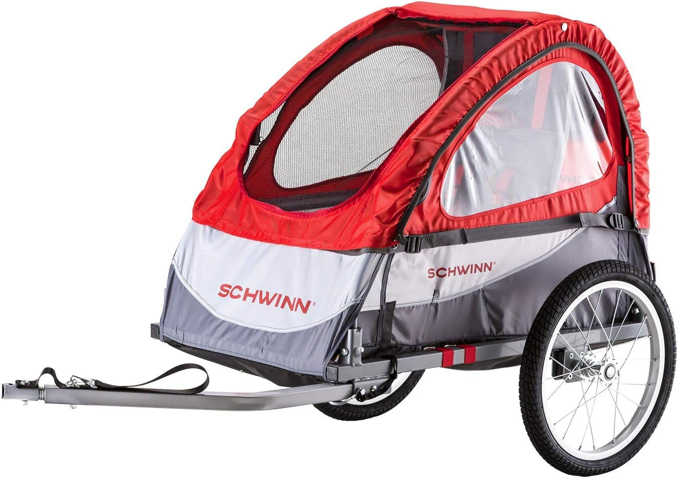 Joyrider Echo & Trailblazer Child Bike Trailer - Versatile Single/Double Seat Carrier with Canopy, Bug Screen, Weather Shield, and Air-Filled Tires