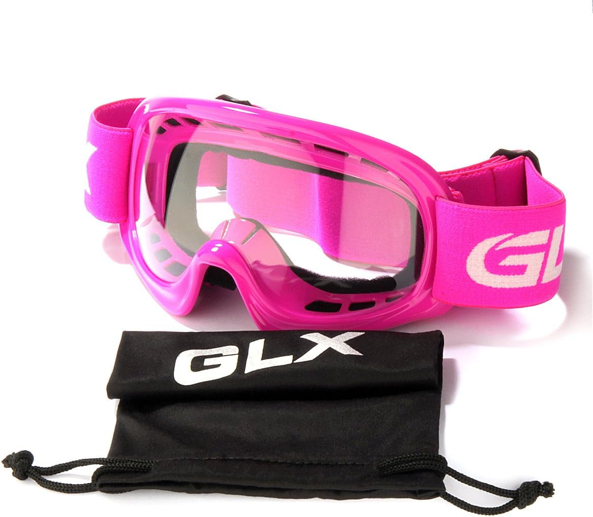 YH15 Kids ATV Off-Road Goggles - Anti-Fog, Impact-Resistant Motocross Eyewear for Boys & Girls (Pink, One Size)