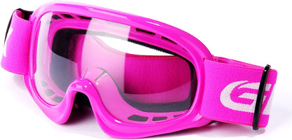 YH15 Kids ATV Off-Road Goggles - Anti-Fog, Impact-Resistant Motocross Eyewear for Boys & Girls (Pink, One Size)