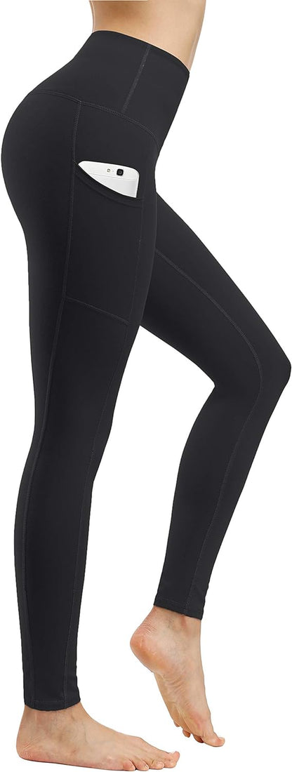 Ultimate Comfort 2-Pack High Waist Yoga Pants with Pockets - Tummy Control & 4-Way Stretch Leggings for Workouts and Running