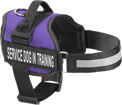 Premium Service Dog Vest Harness - Adjustable Sizes XXS to XXL, Reflective Patch, Comfortable Mesh Design with Handle