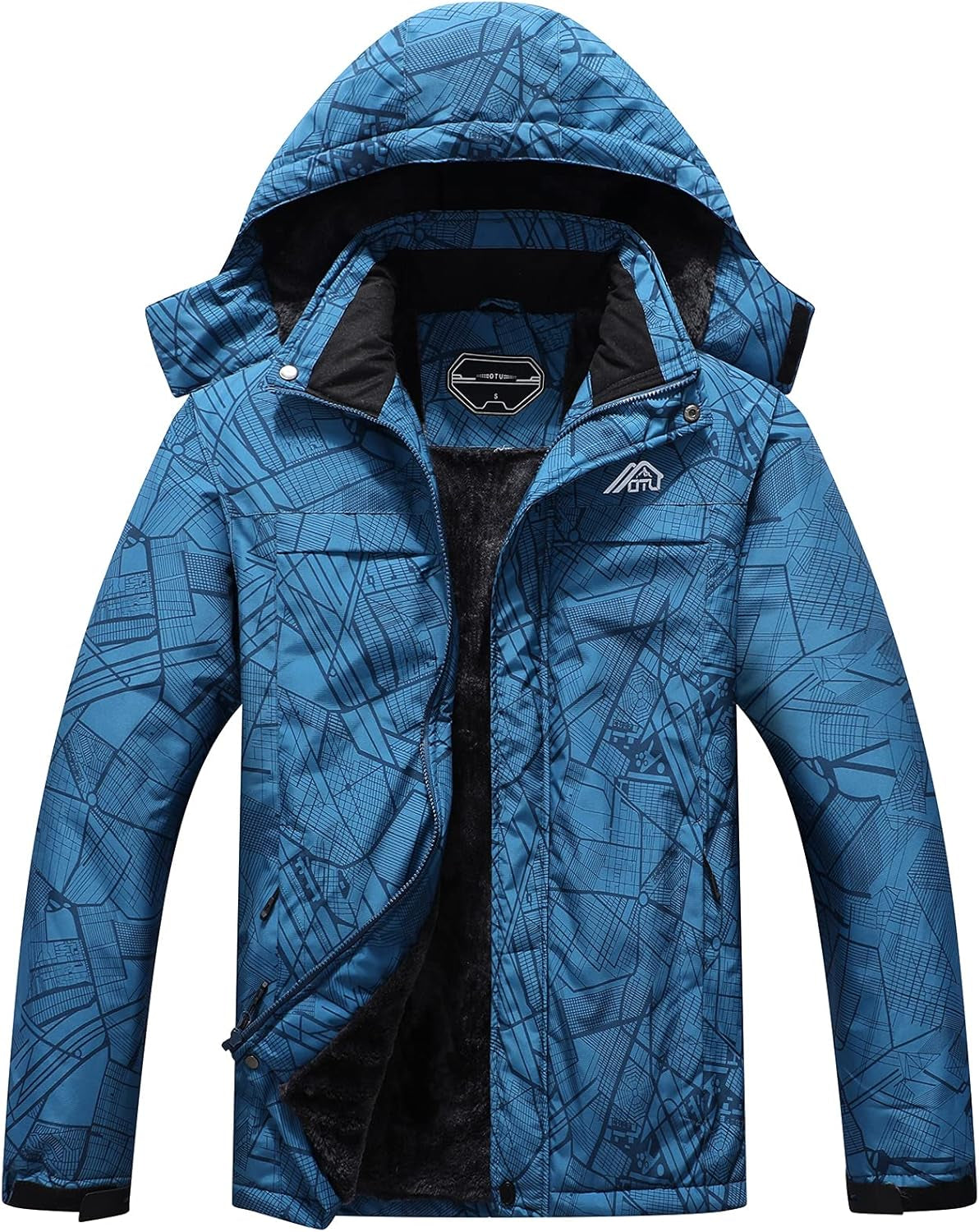 Men'S Waterproof Ski Jacket Snowboarding Windbreaker Warm Winter Hooded Mountain Snow Coat