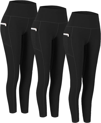 Ultimate Comfort 2-Pack High Waist Yoga Pants with Pockets - Tummy Control & 4-Way Stretch Leggings for Workouts and Running