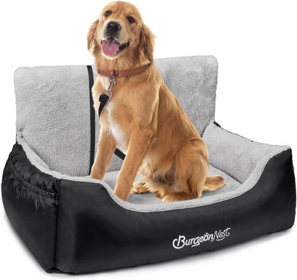 Ultimate Dog Car Seat for Small Dogs - Detachable, Washable, and Portable Booster Seat with Storage Pockets & Clip-On Leash, Perfect for Pets Under 25 Lbs!