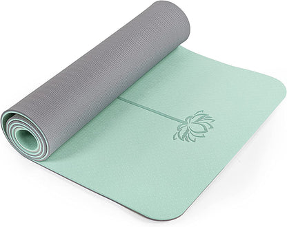 Yoga Mat Non Slip, Pilates Fitness Mats, Eco Friendly, Anti-Tear 1/4" Thick Yoga Mats for Women, Exercise Mats for Home Workout with Carrying Sling and Storage Bag